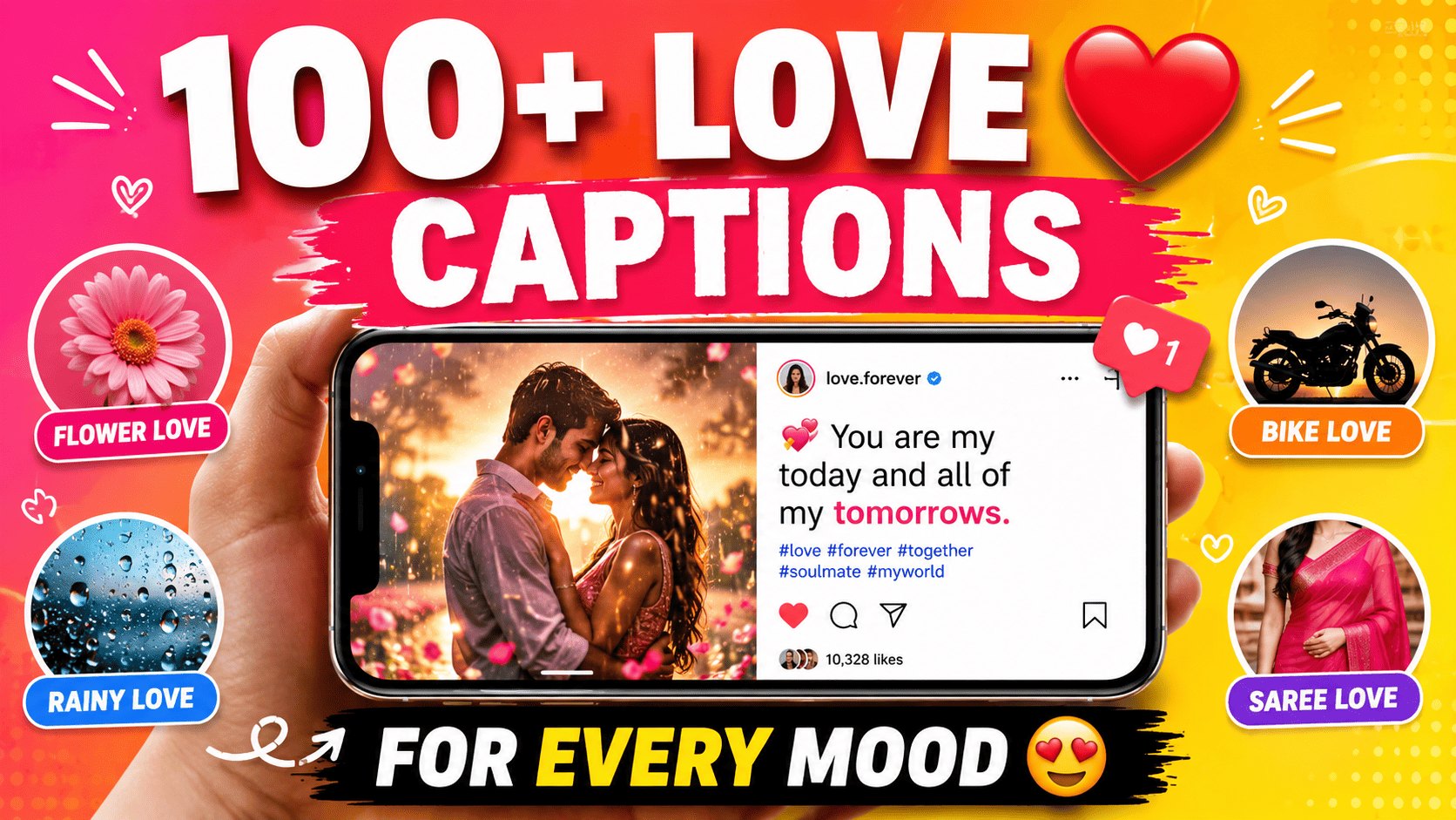100+ Love Captions for Instagram (Best Picks for Every Mood)